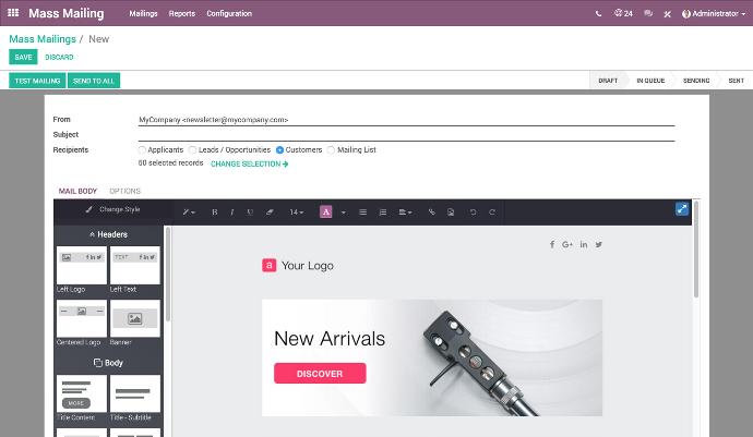 Odoo Email Marketing App