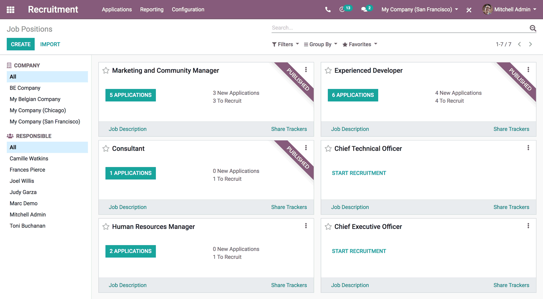 Odoo Recruitment App