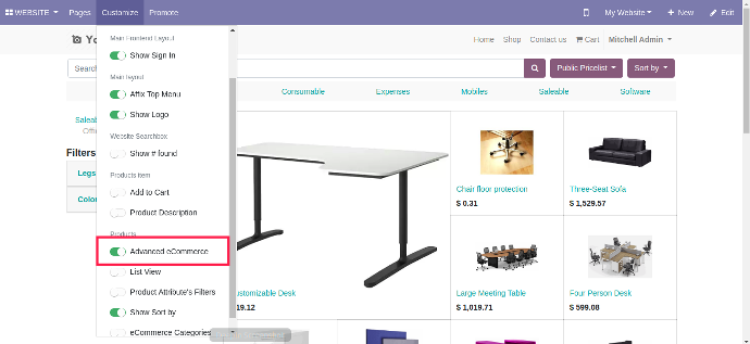 Odoo eCommerce App